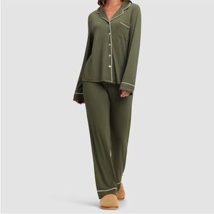 Cozy Earth Olive Green Women's Pajama Set